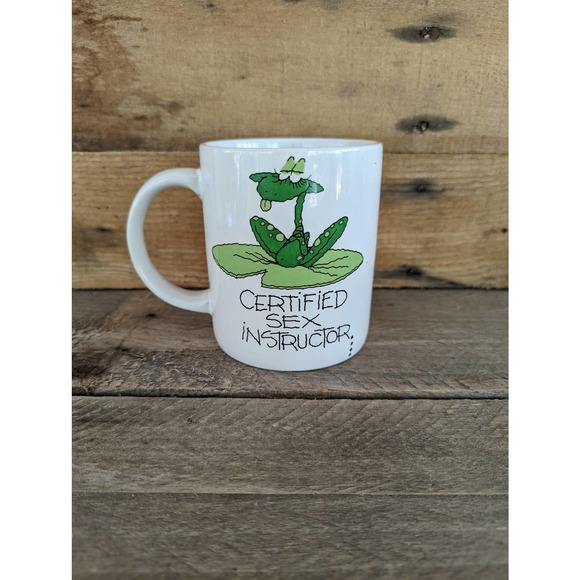 Certified Sex Instructor....First Lesson Free! Novelty Frog 10 oz. Mug - Picture 1 of 6